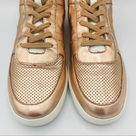 NWT DOLCE VITA ROSE GOLD LEATHER SNEAKERS - Picture 7 of 7